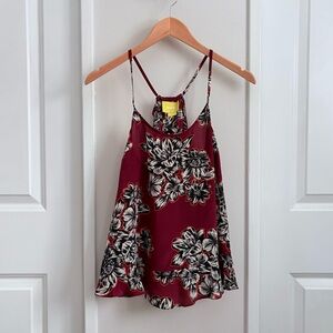 Maeve by Anthropologie 100% Silk Floral Cami Top